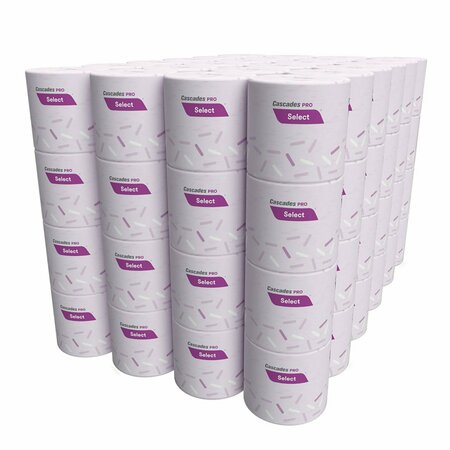 Cascades Pro Select Standard Bath Tissue, 1-Ply, White, 1,000/Roll, PK96 B152